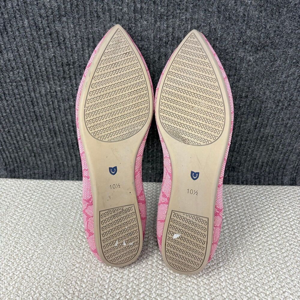 Rothy’s The Point Flats Rose Quartz Unicorn Pink Knit Women’s 10.5 - Picture 6 of 7
